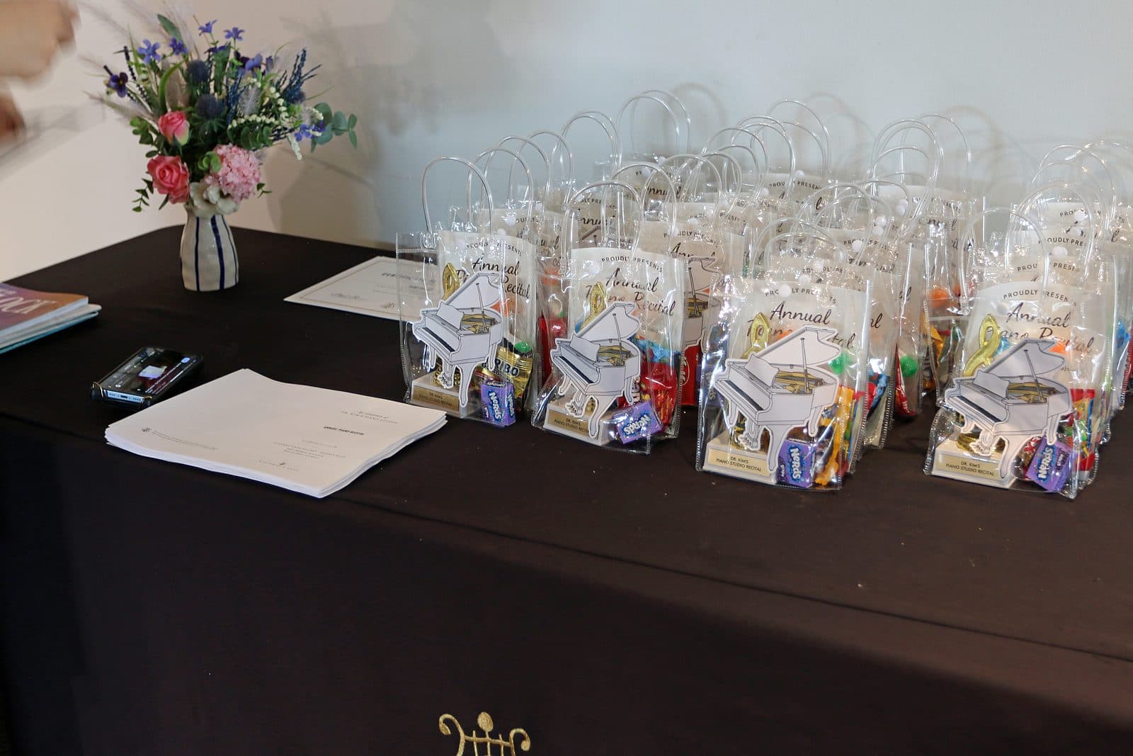 Gift bags for the young performers
